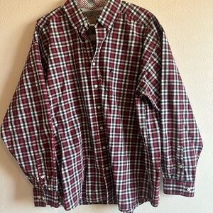 Panhandle Slim Red and Black Casual Button Down Shirt